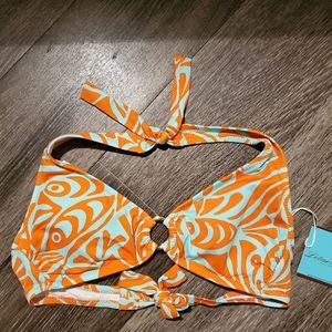 Letarte Fish Print full coverage bikini top